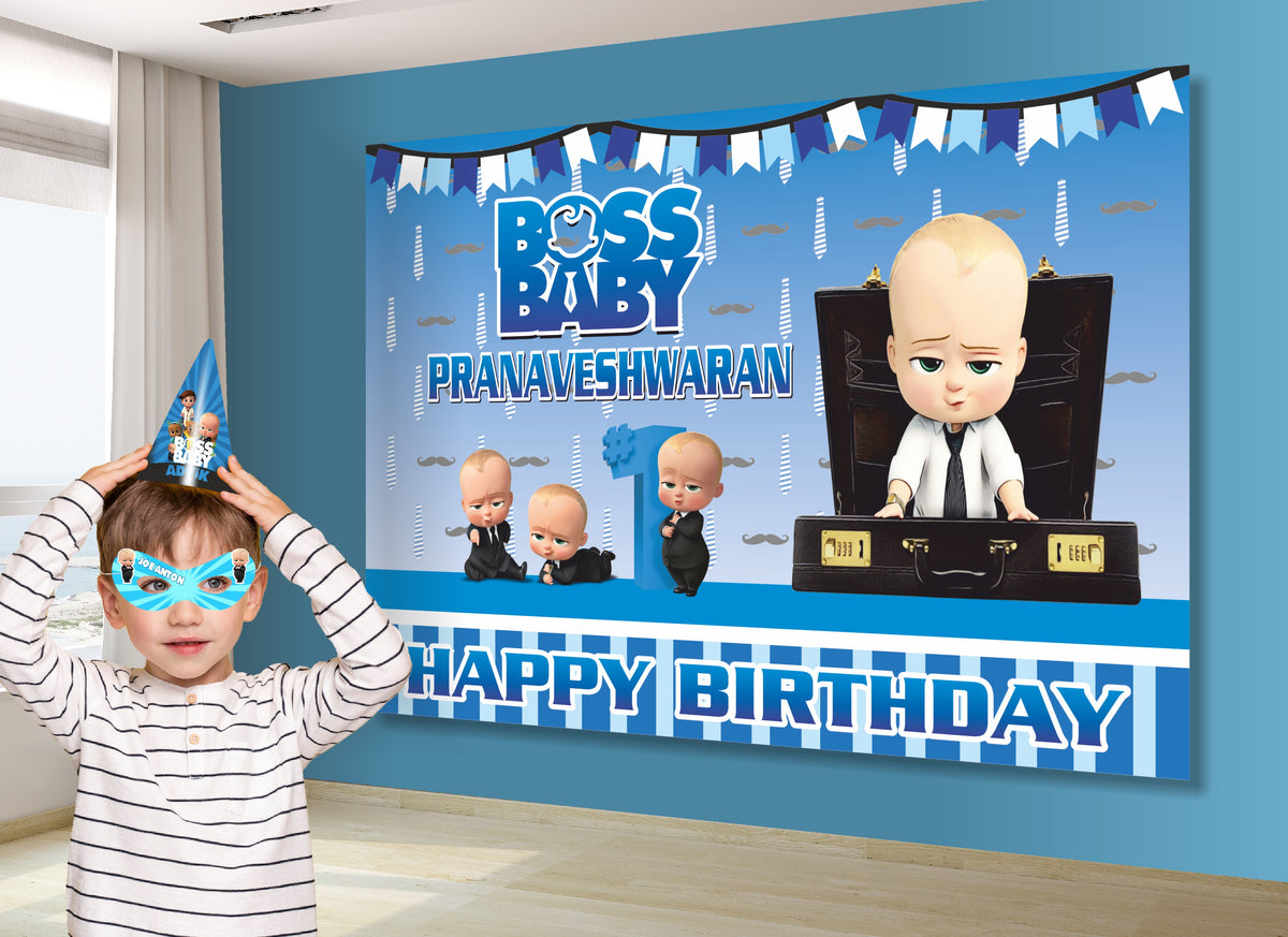 Boss Baby Theme Backdrop | Personalized Birthday Party Supplies – Party ...