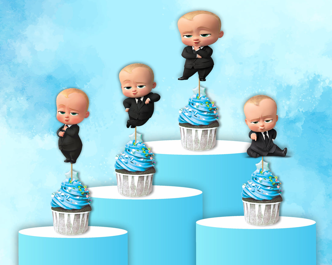 PSI Boss Baby Theme Cup Cake Topper