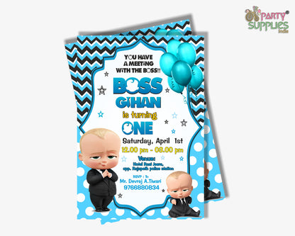 PSI Boss Baby Theme Customized Invite