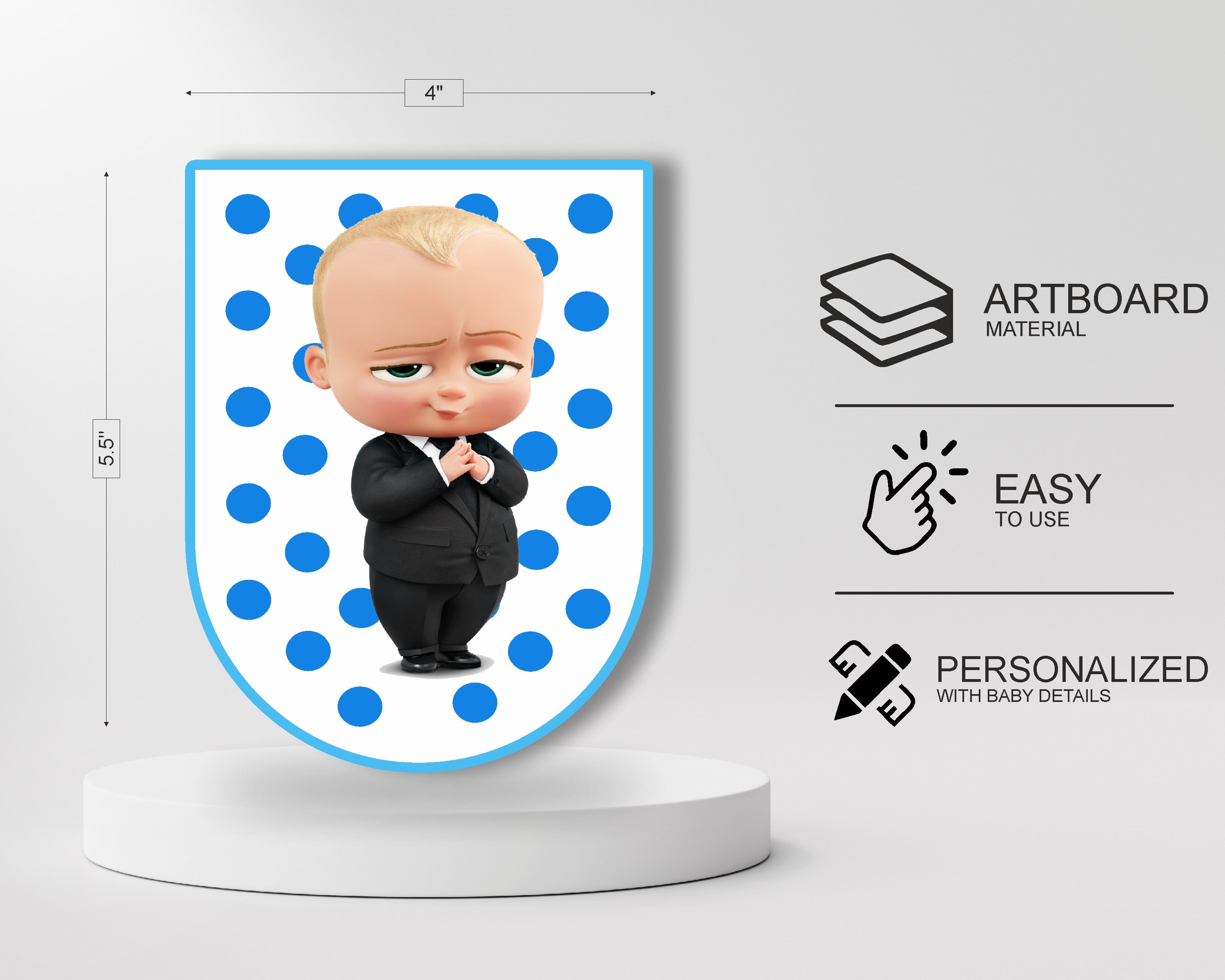 PSI Boss Baby Theme Personalized Hanging