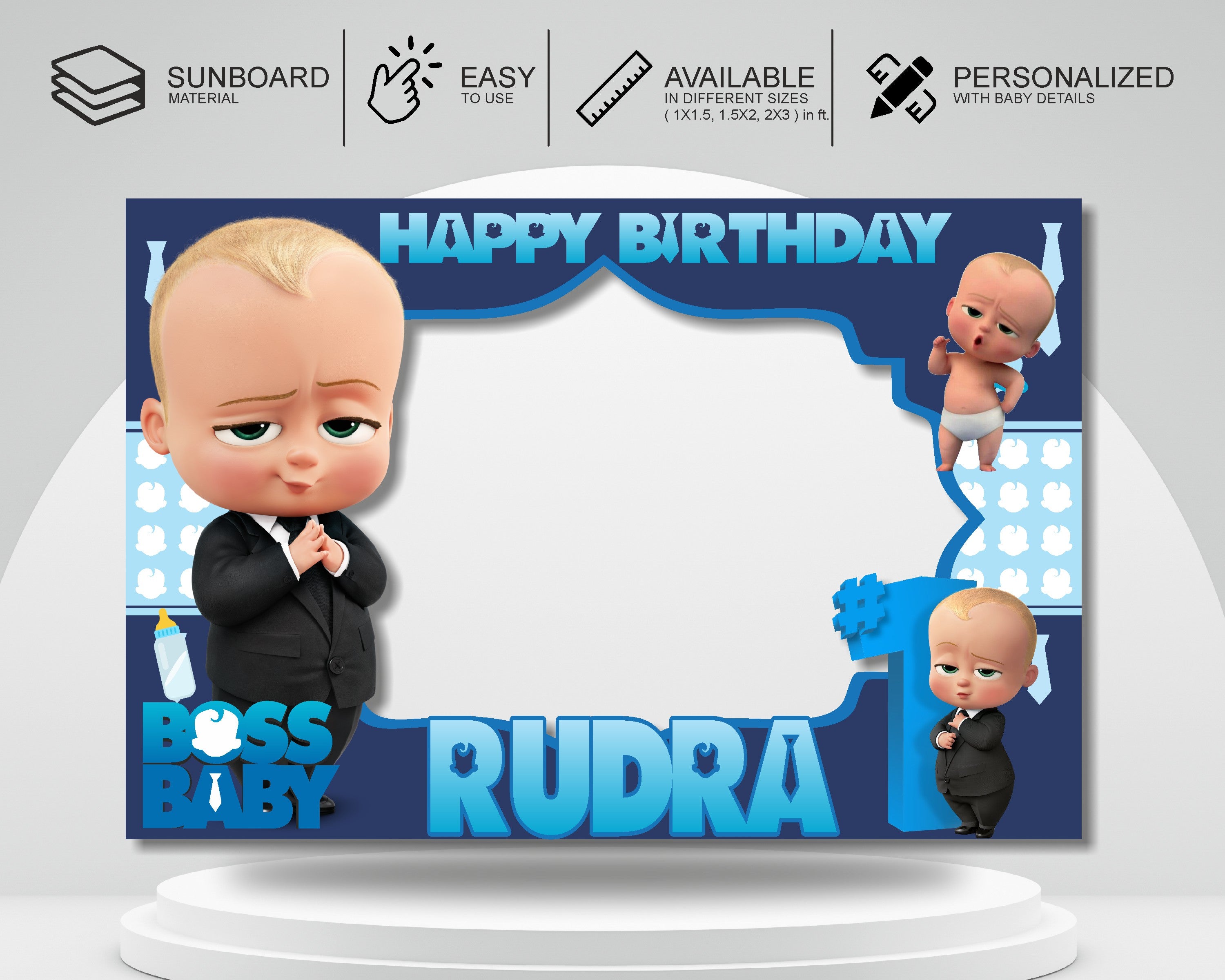 PSI Boss Baby Theme Personalized Photobooth
