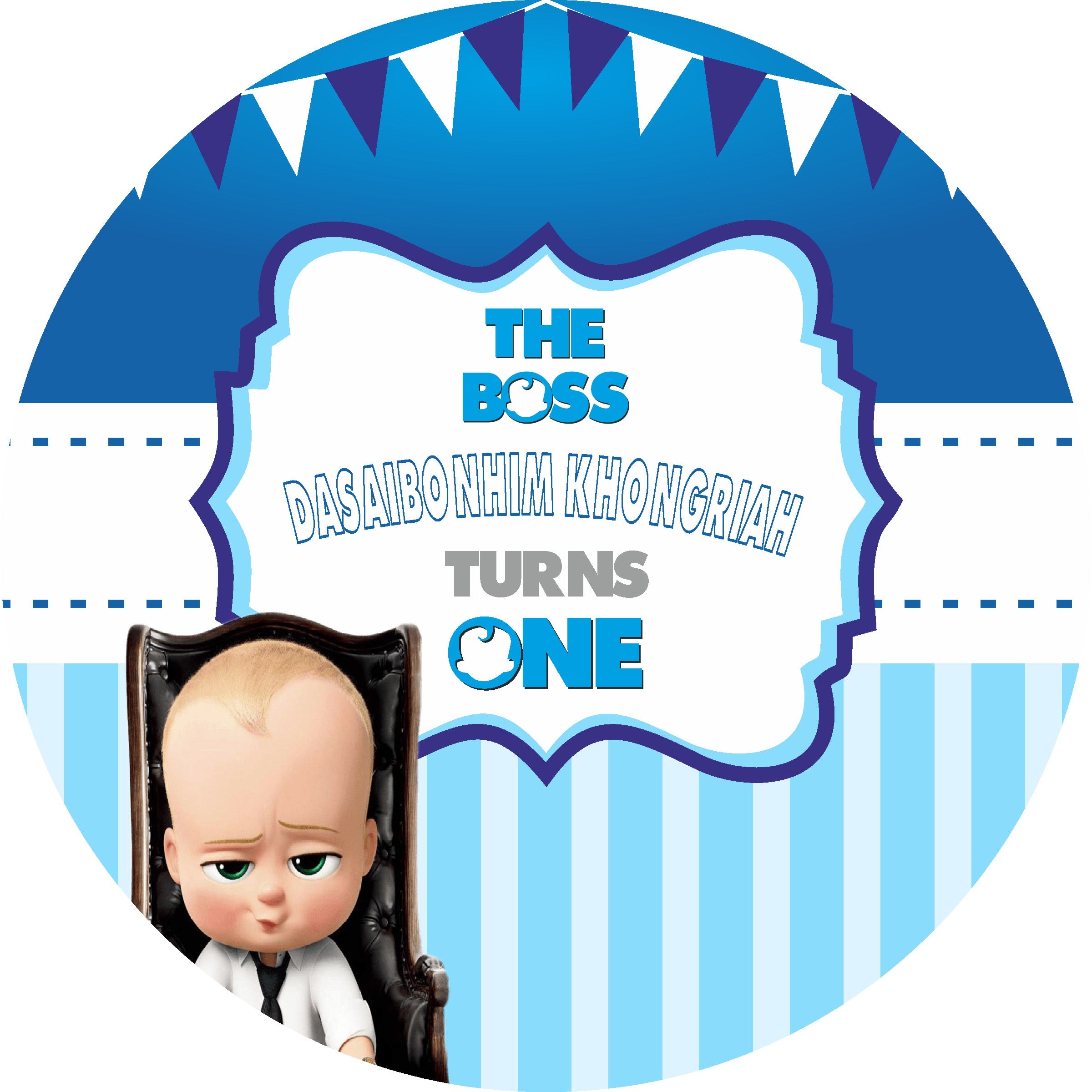 Boss Baby Theme Personalized Round Backdrop | Party supplies – Party ...