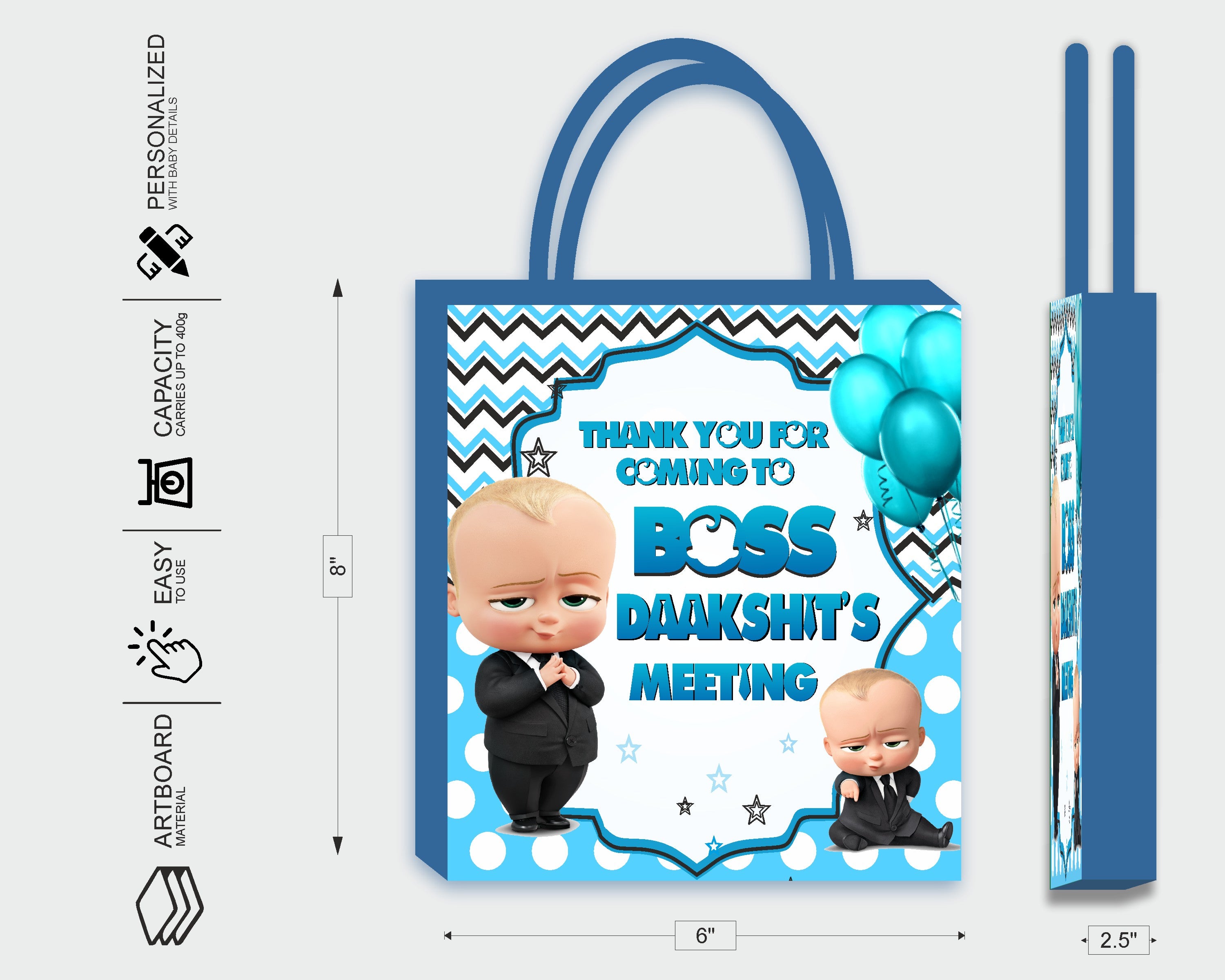 PSI Boss Baby Theme Return Gift Bag