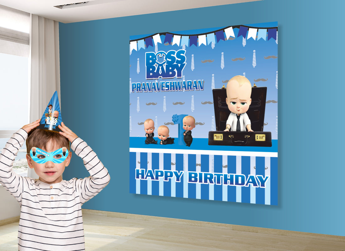 PSI Boss Baby Theme Square Backdrop