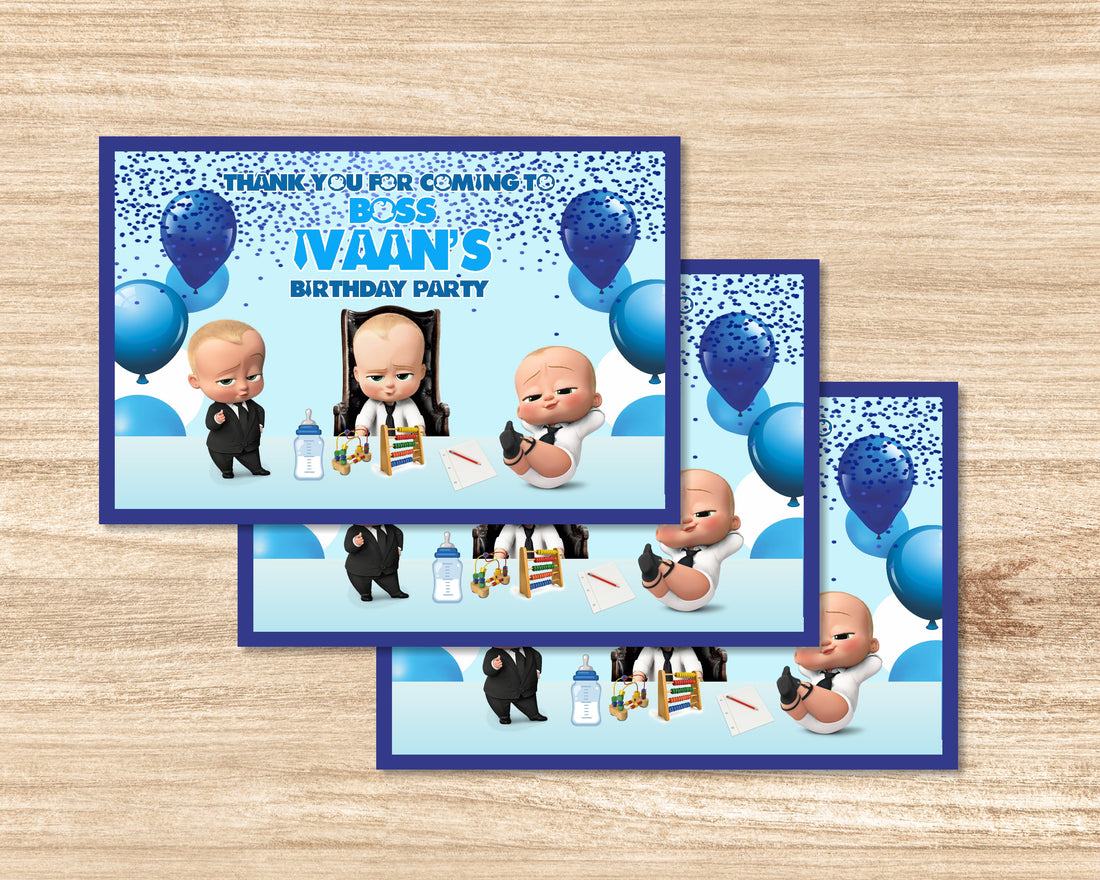 Boss Baby Theme Thank You Card