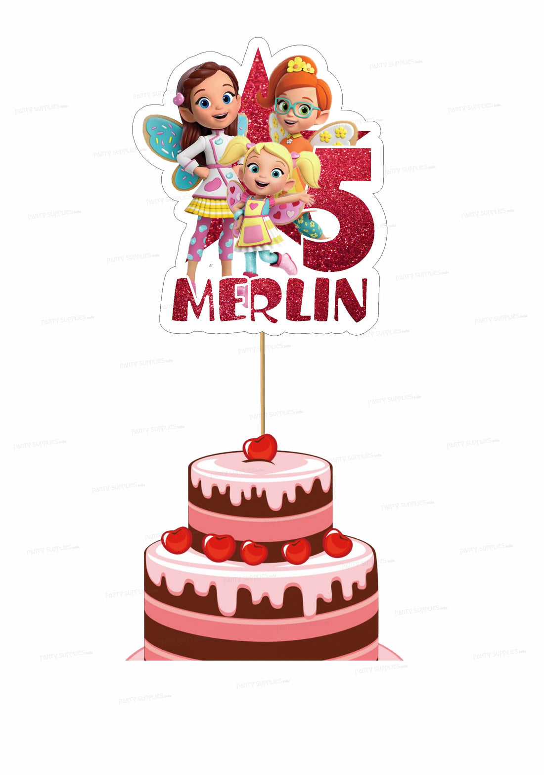 Butter Beans Theme Cake Topper