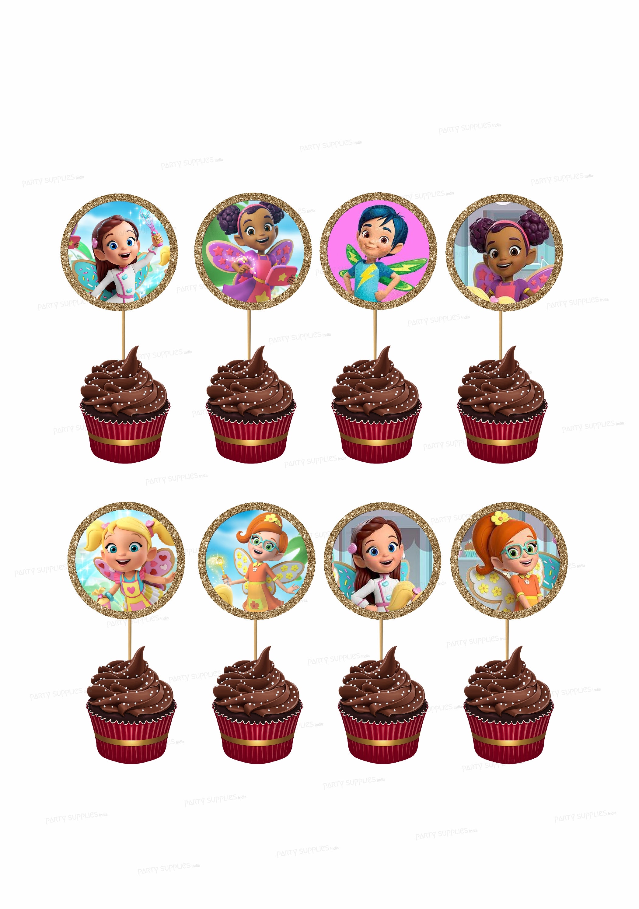 Butter Beans Theme  Customized Cup Cake Topper