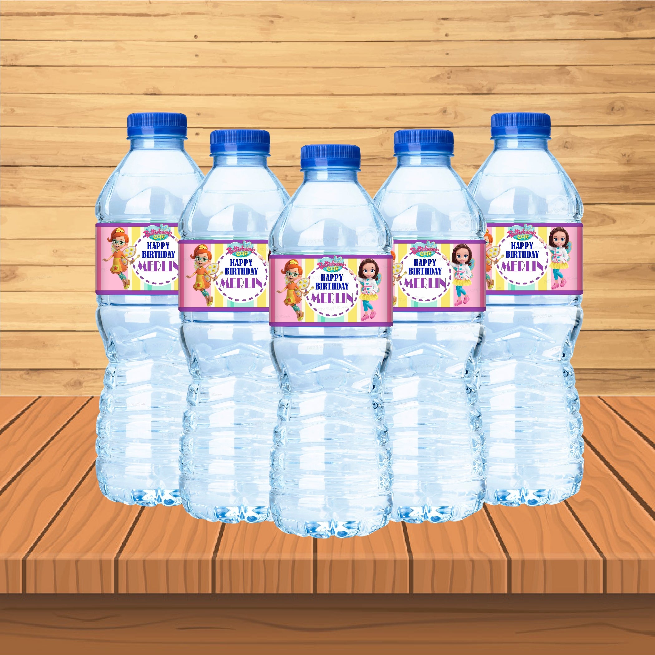 Butter Beans Theme Water Bottle Stickers