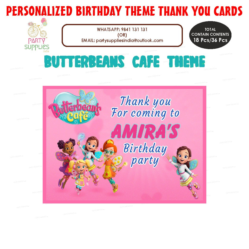 Butter Beans Theme Thank You Card