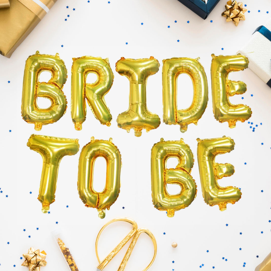 PSI Bride to Be Gold Foil Balloons Letters Pack