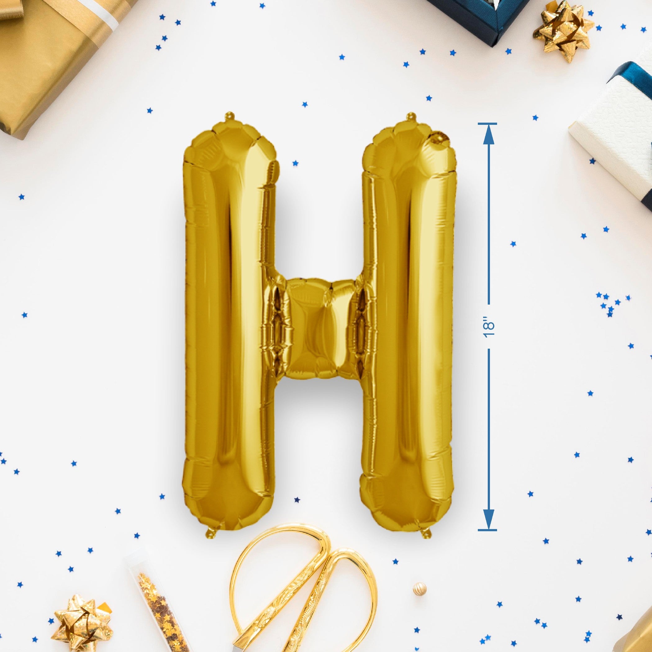 PSI Happy Anniversary Gold Foil Balloons Letter Pack