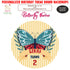 Butterfly Theme Personalized Round Backdrop - image 1 of 4 | Party Supplies India