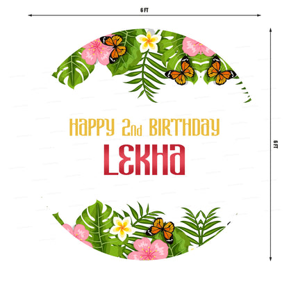 Butterfly Theme premium Round Backdrop