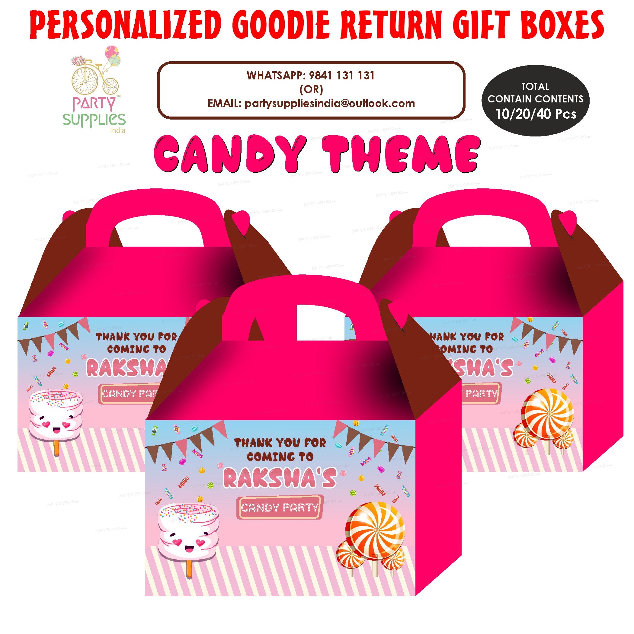 Candy Theme Goodie Return Gift Boxes