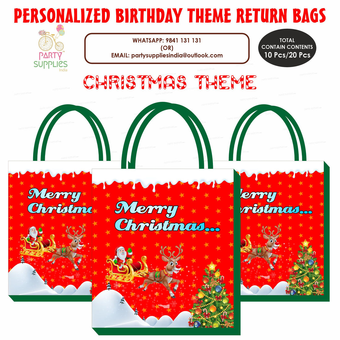 PSI Christmas Theme Return Gift Bag