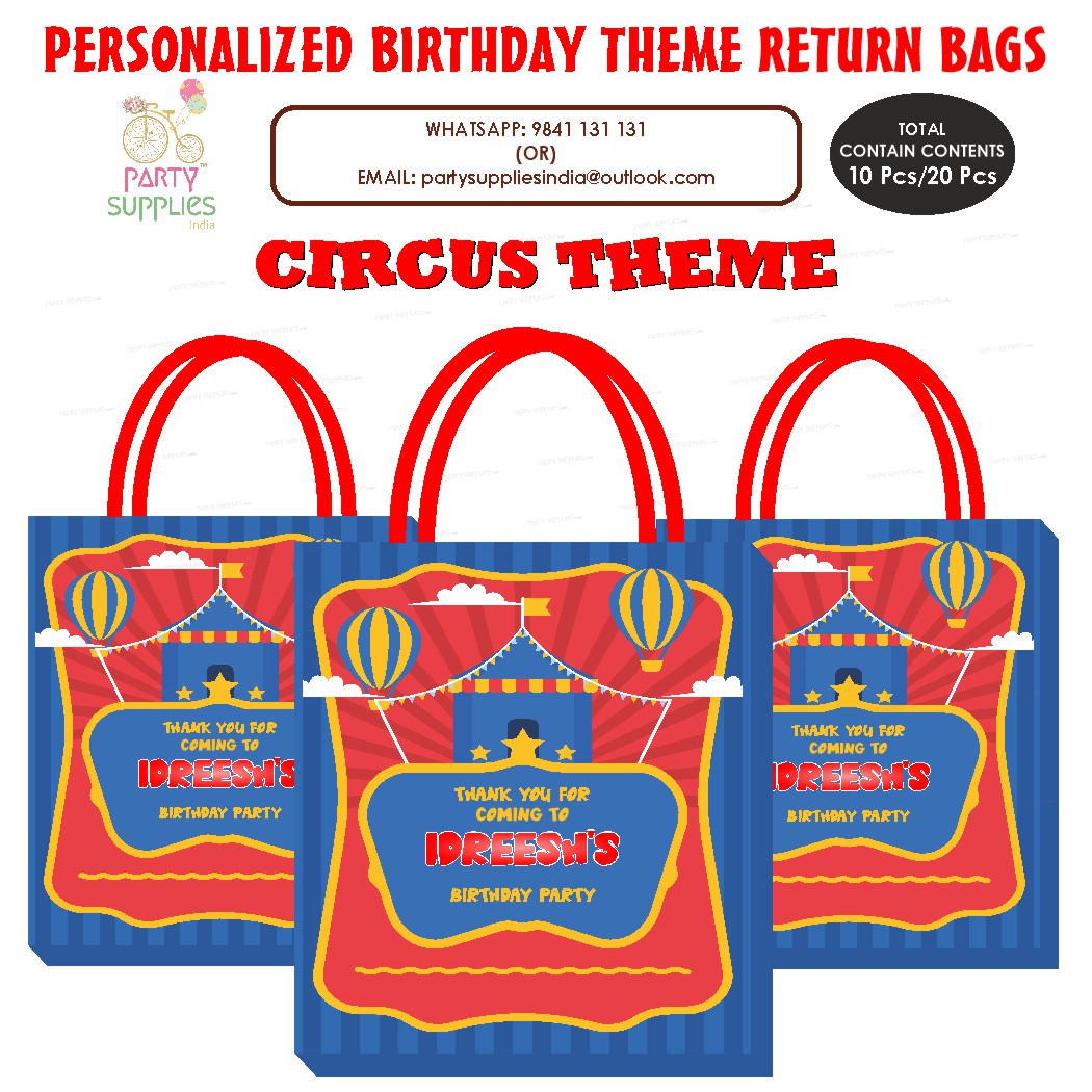 Circus Theme Return Gift Bag