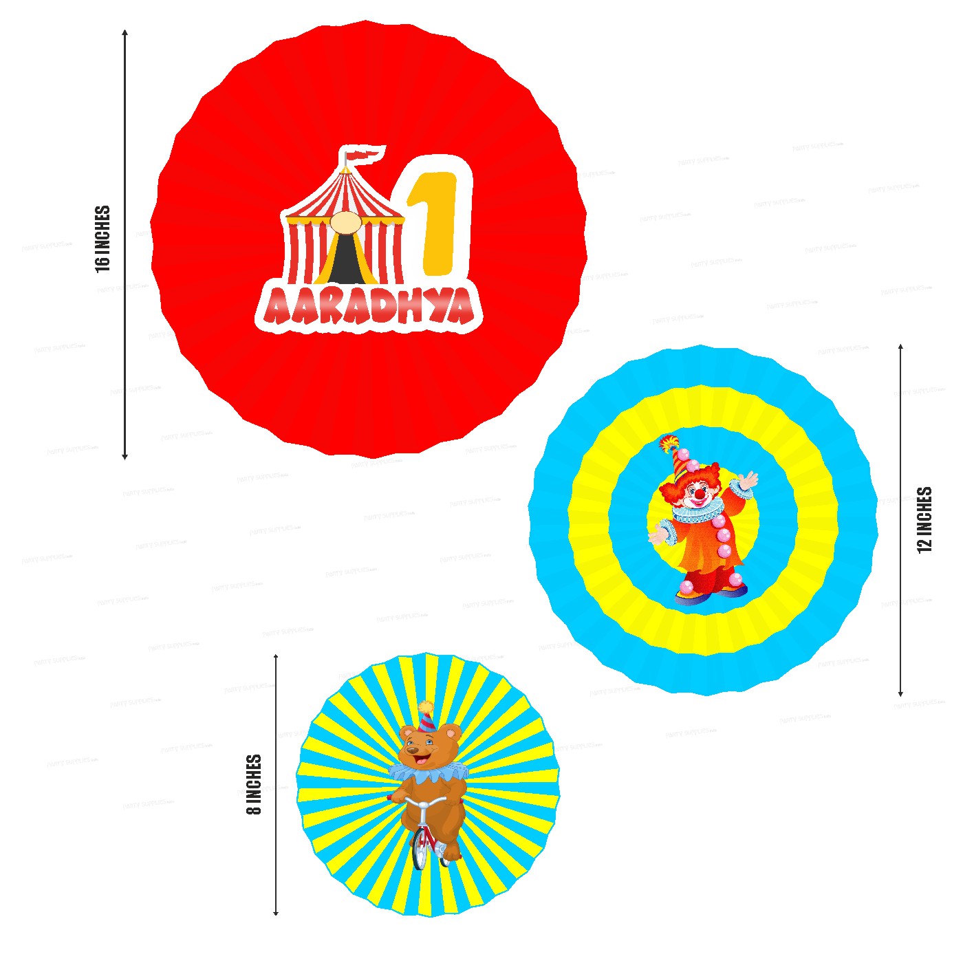 Circus Theme Paper Fan