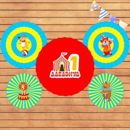 Circus Theme Paper Fan