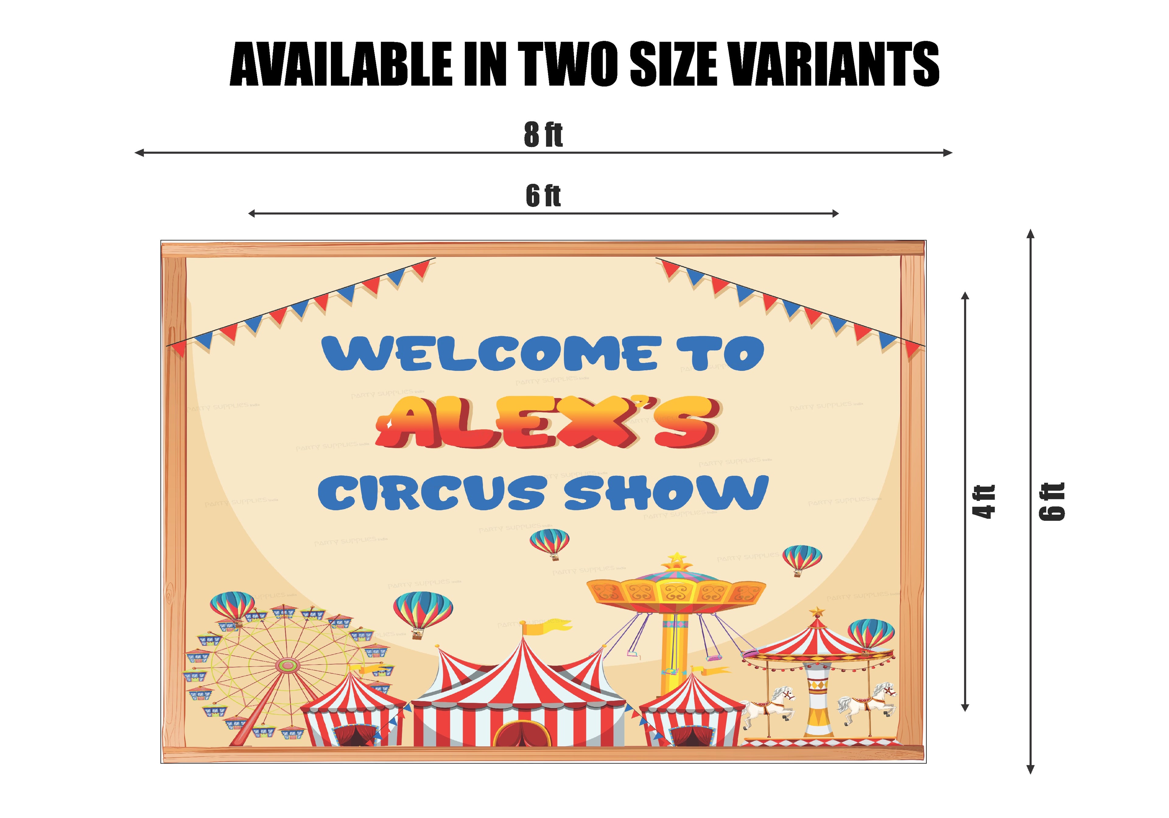 PSI Circus Theme Backdrop