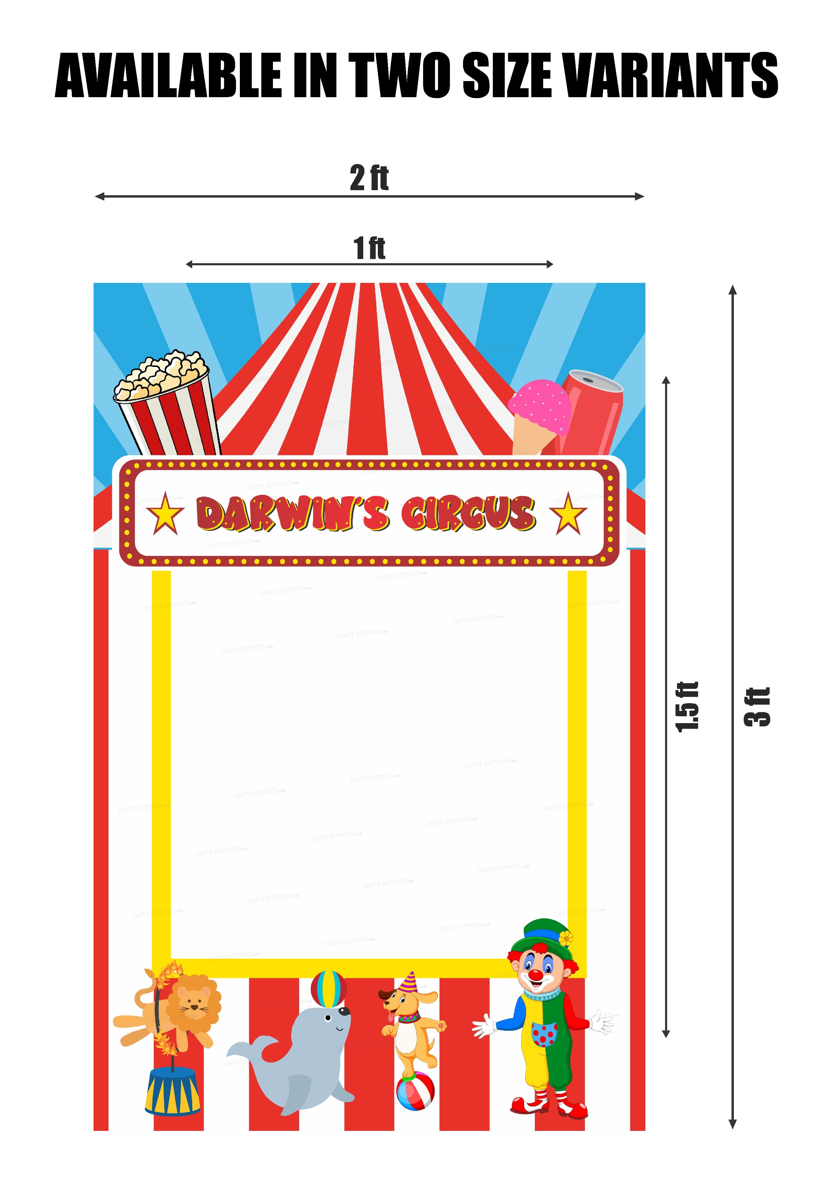 PSI Circus Theme Personalized Photobooth