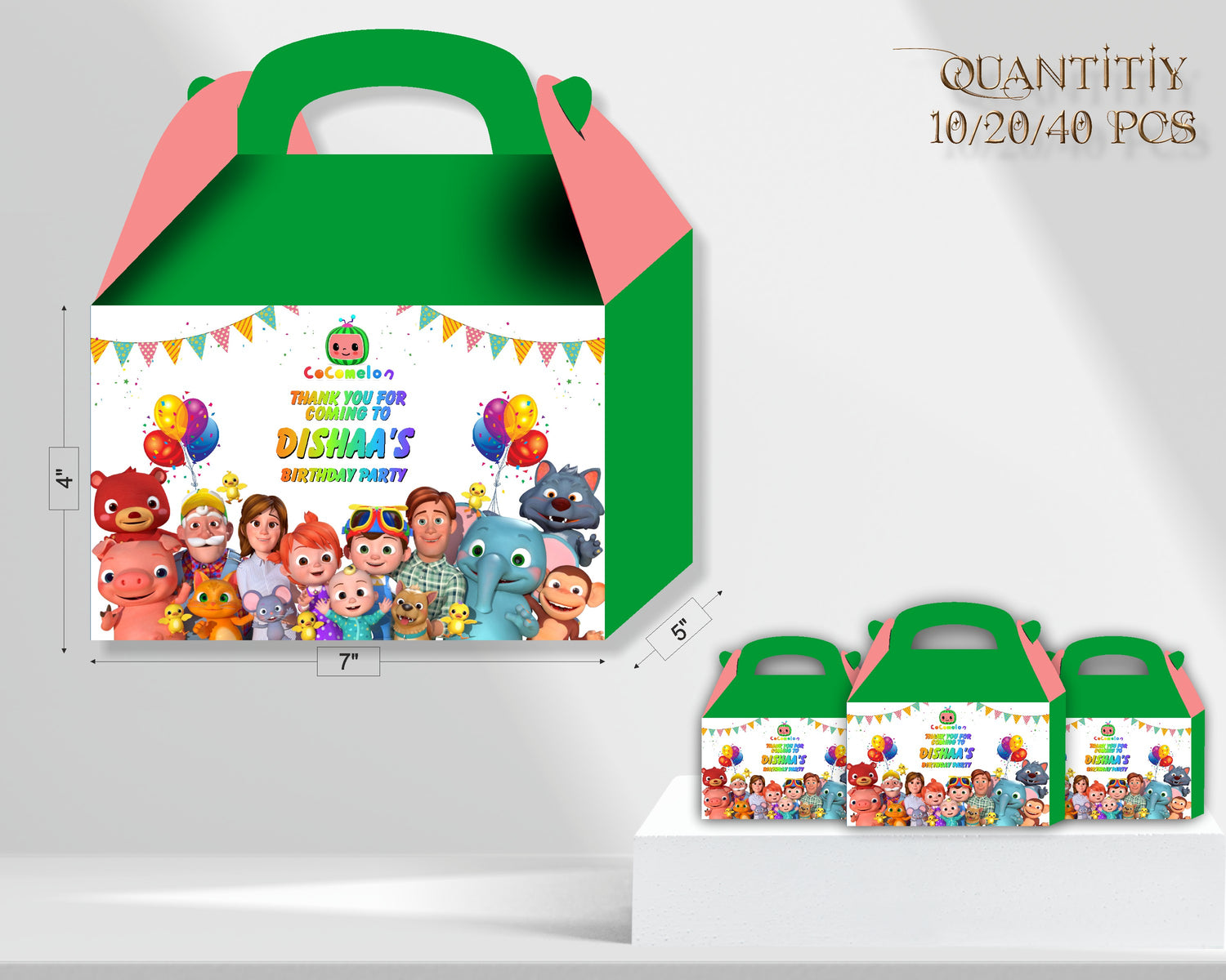 Cocomelon Girl theme Goodie Return Gift Boxes