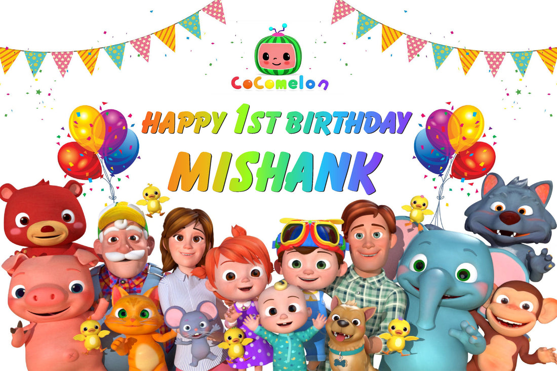 Coco Melon Theme Boy Backdrop