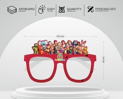 Cocomelon Boy theme Birthday Party glasses