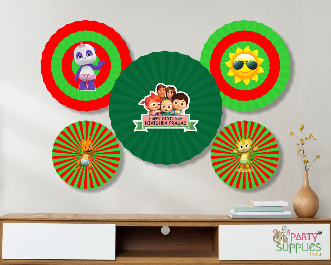 Coco Melon Theme Boy Paper Fan
