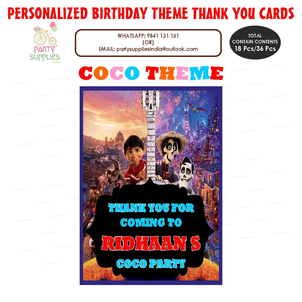 PSI Coco Theme Thank You Card