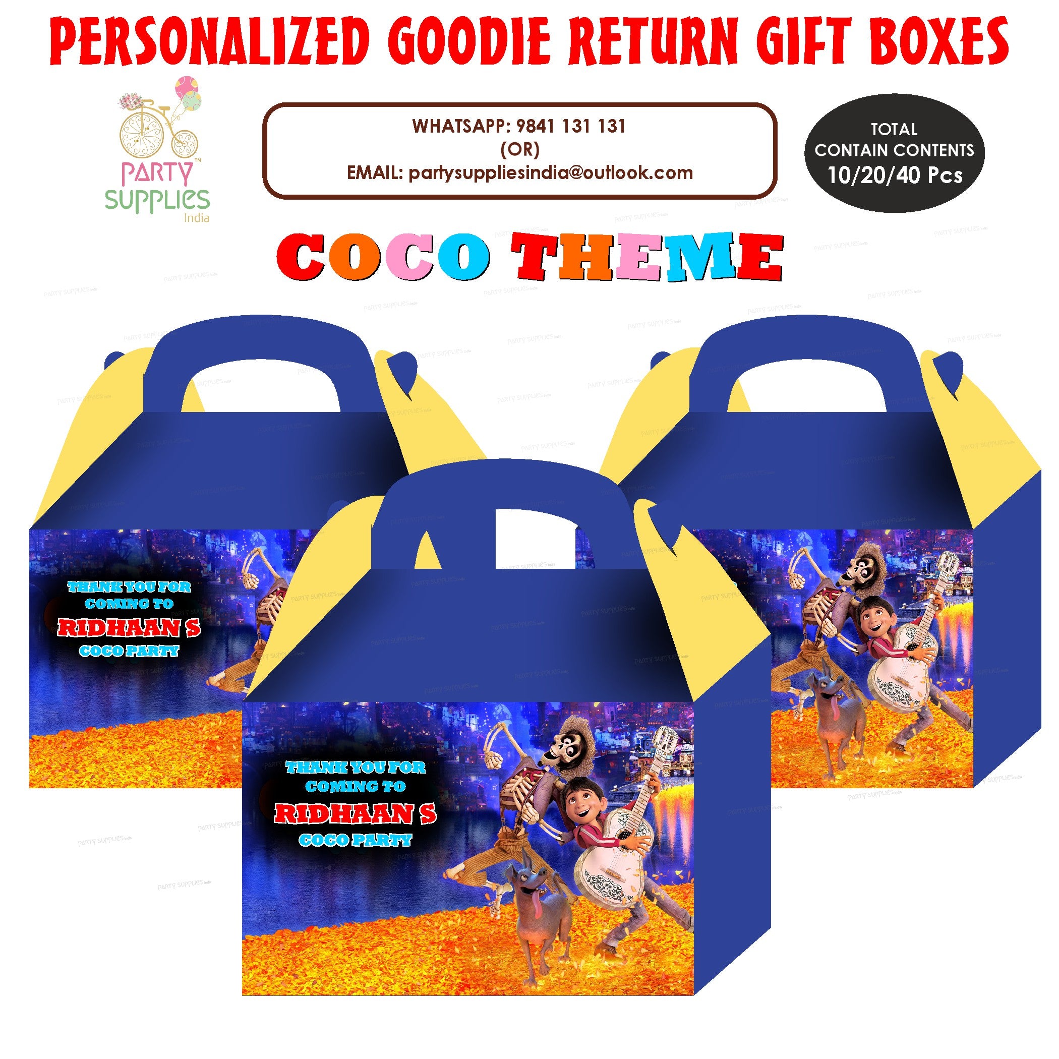 Coco theme Goodie Return Gift Boxes | Birthday Party Supplies – Party ...