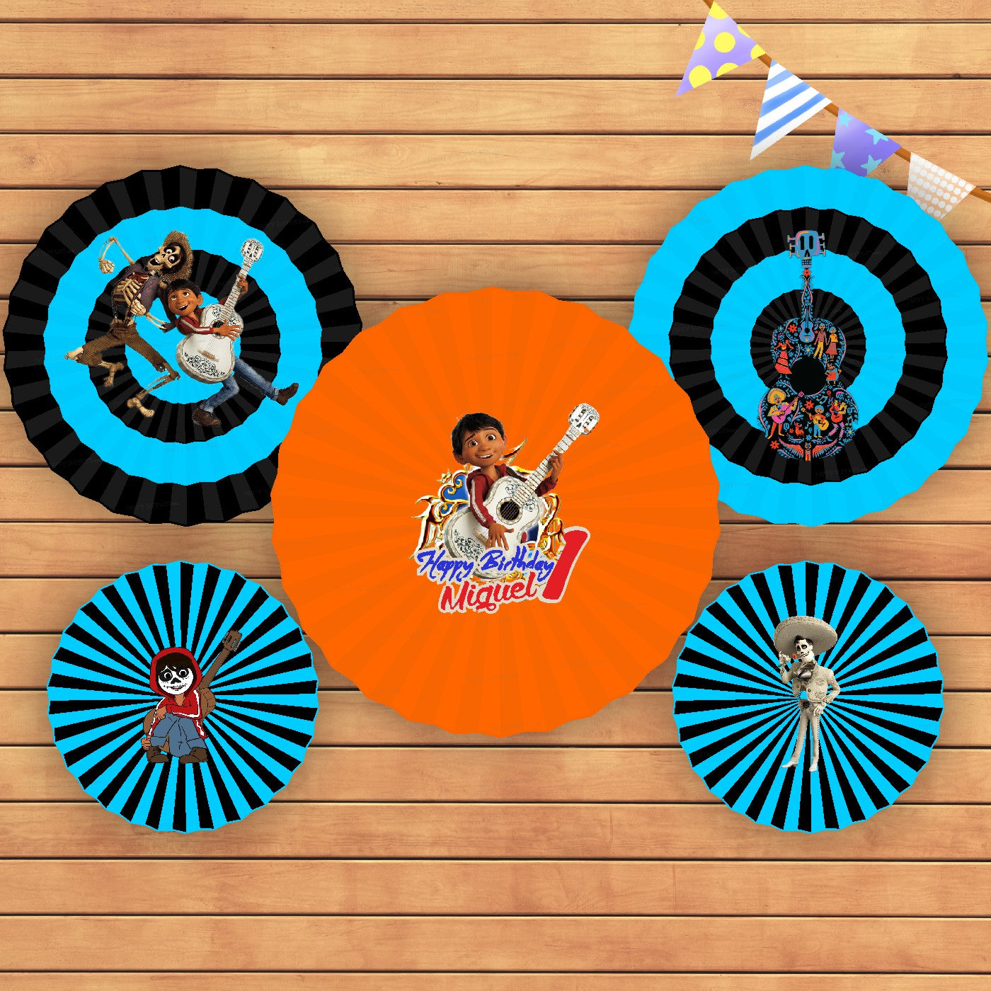 Coco Theme Paper Fan