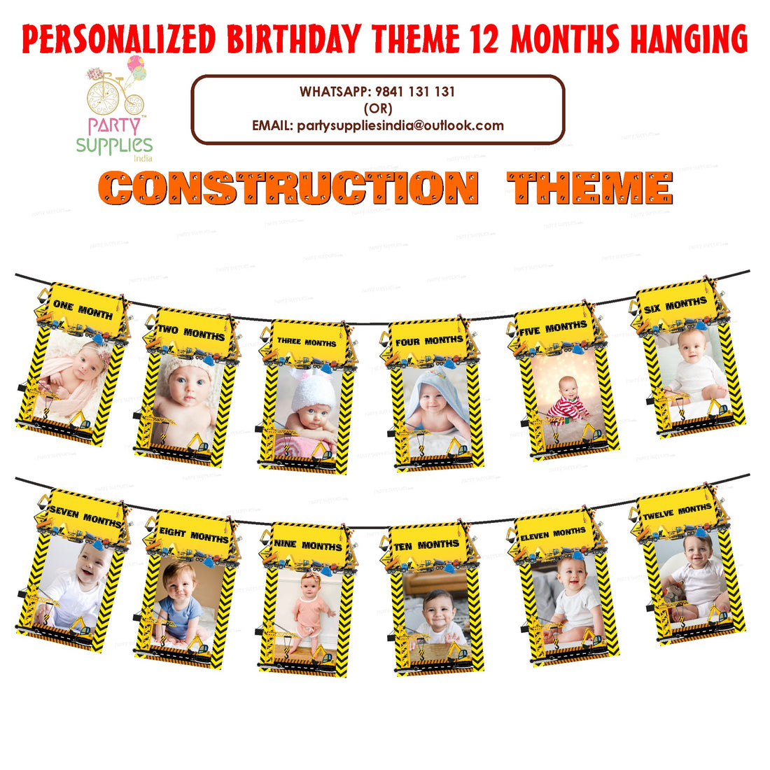 PSI Construction Theme 12 Months Photo Banner