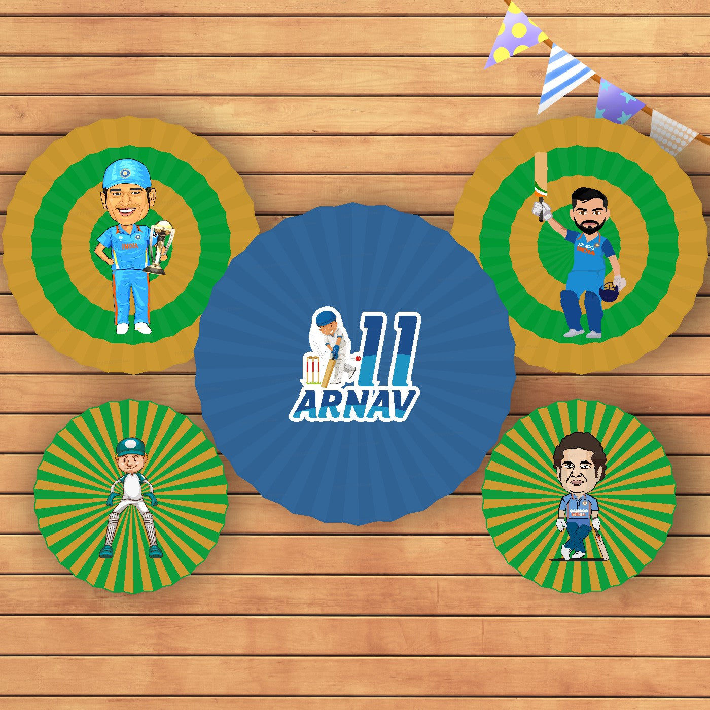 Cricket Theme  Paper Fan