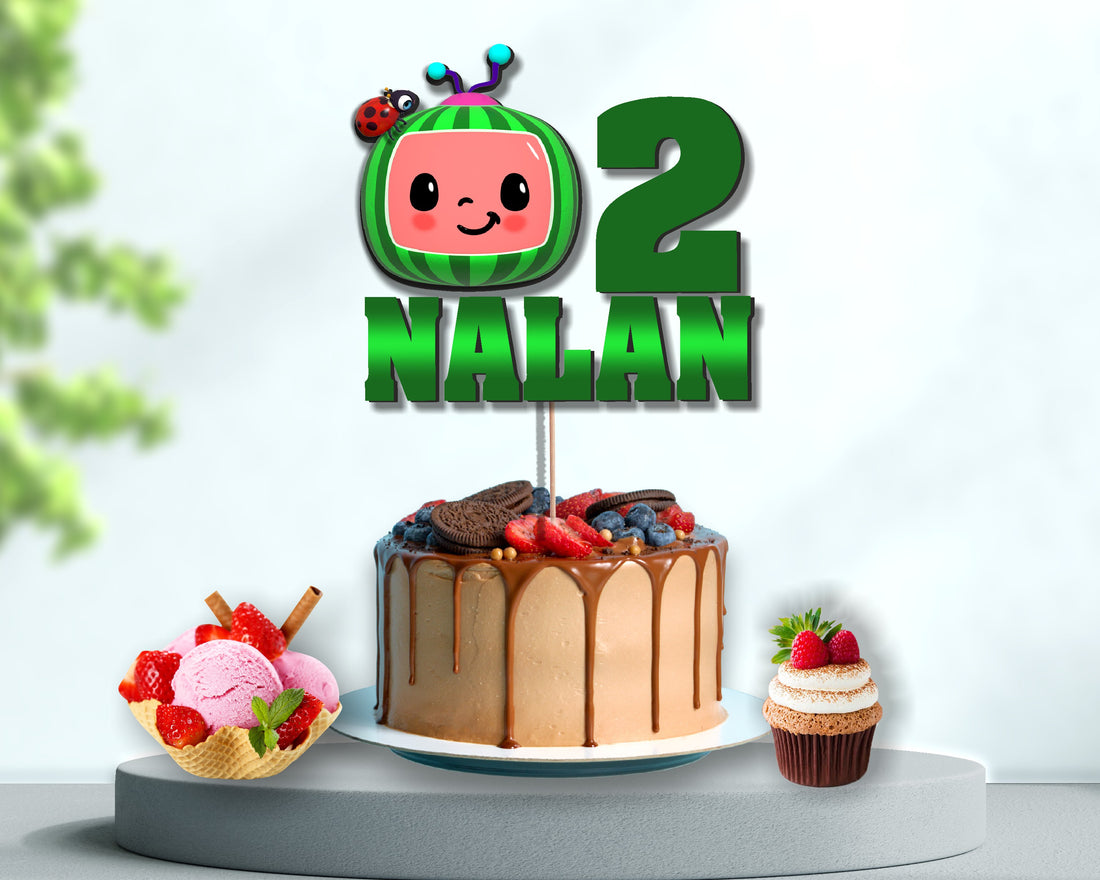 PSI Coco Melon Theme Boy Customized Cake Topper