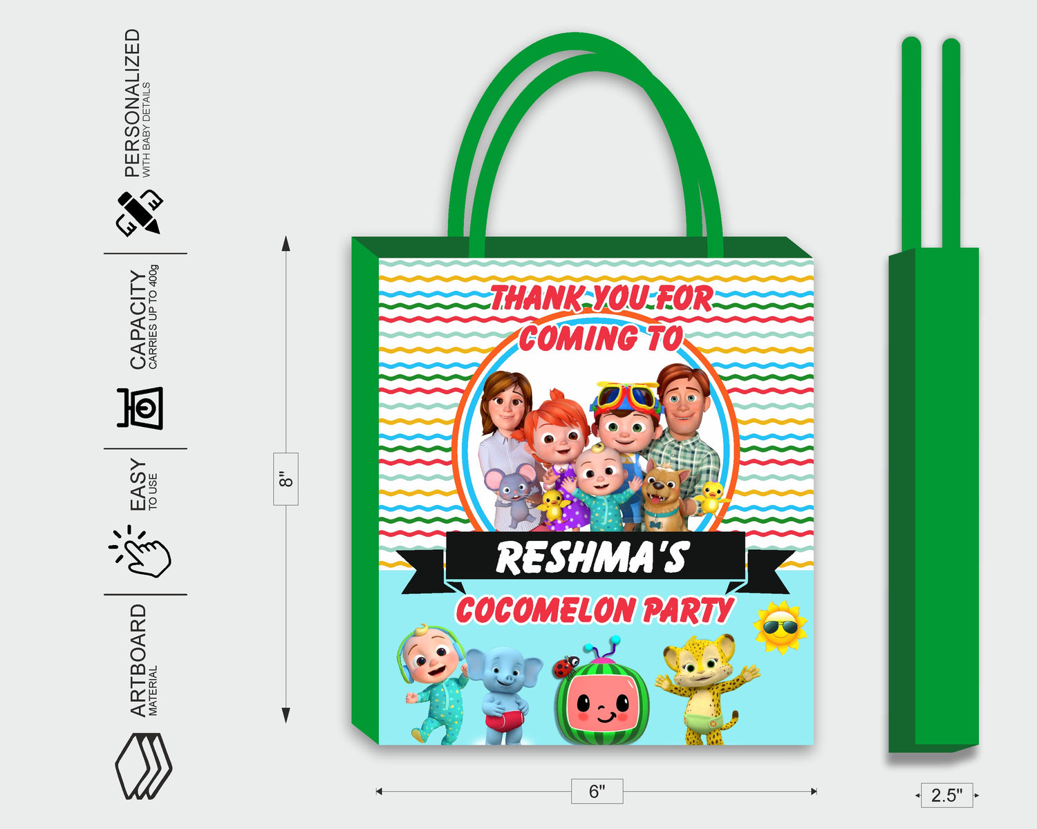 Coco Melon Theme Girl Return Gift Bag