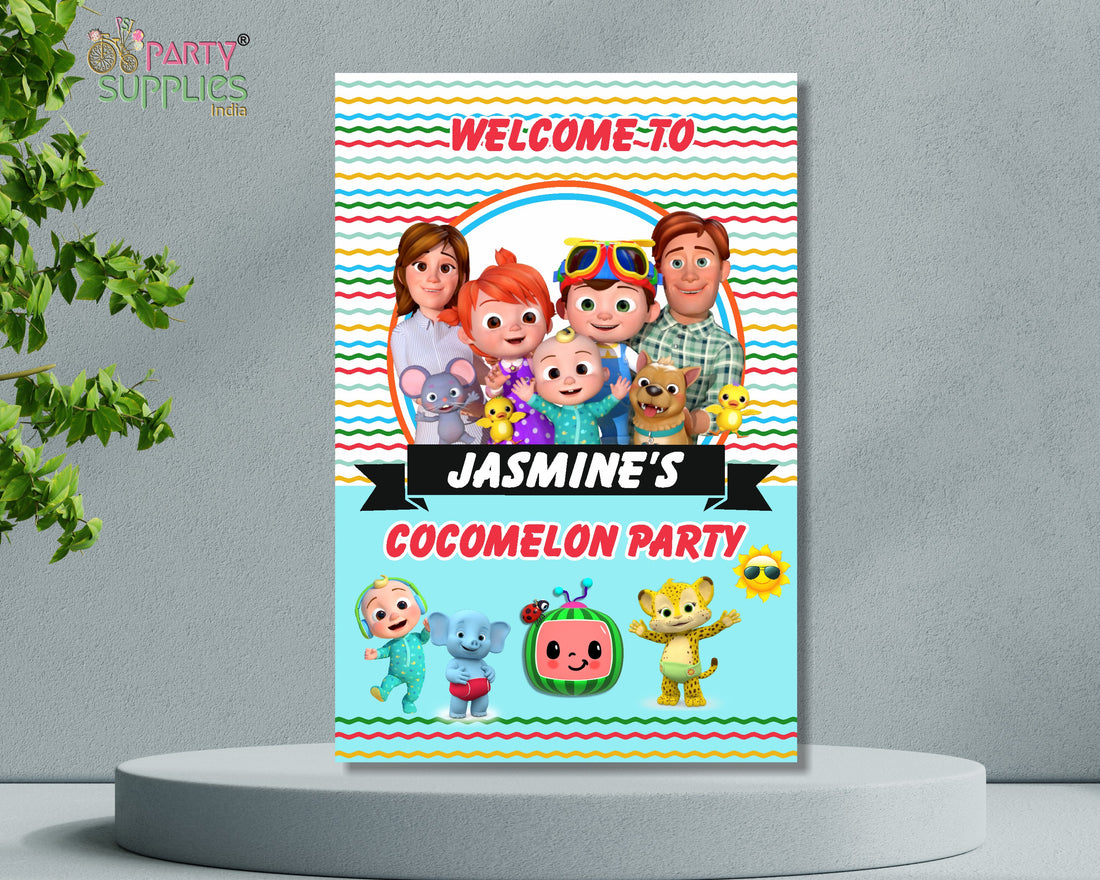Coco Melon Theme Girl Personalized Welcome Board