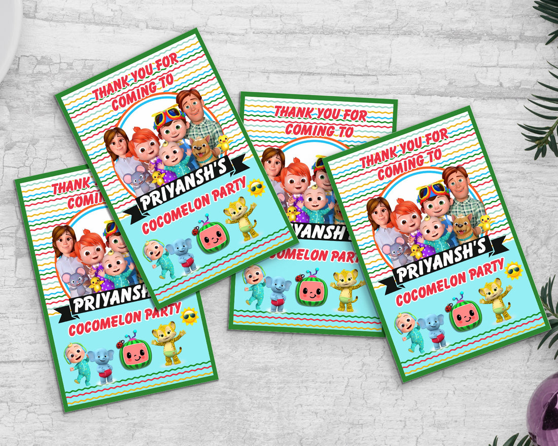 Coco Melon Theme Boy Thank You Card