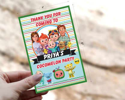 PSI Coco Melon Theme Girl Thank You Card