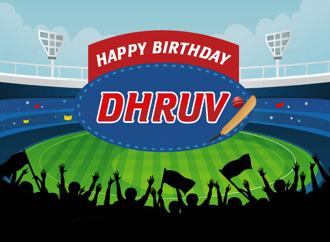 Cricket Theme Customized Backdrop