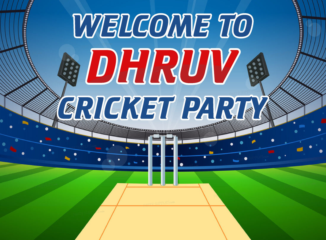 Cricket Theme Customized Welcome Board