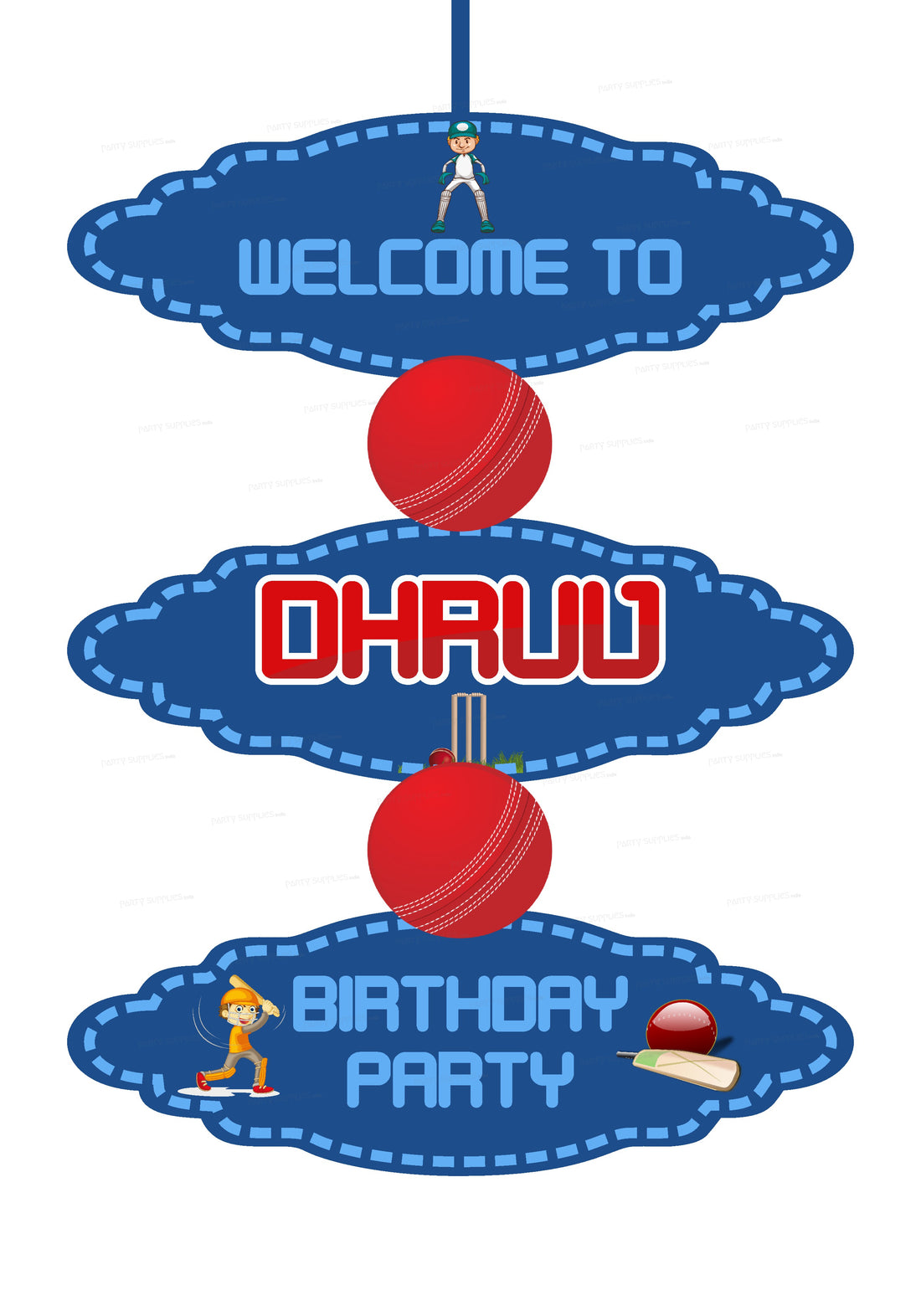 Cricket Theme Door Poster