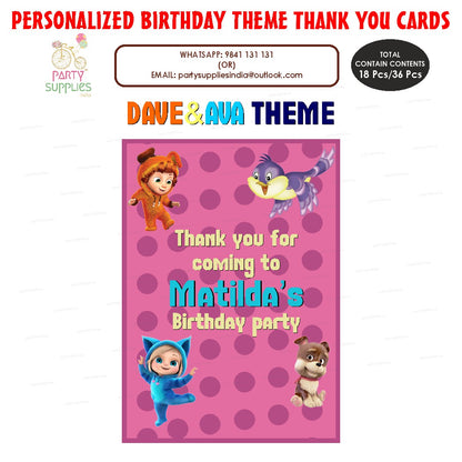 PSI Dave And Ava Theme Thank You Card