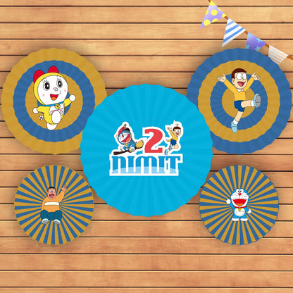 Doraemon Theme Paper Fan