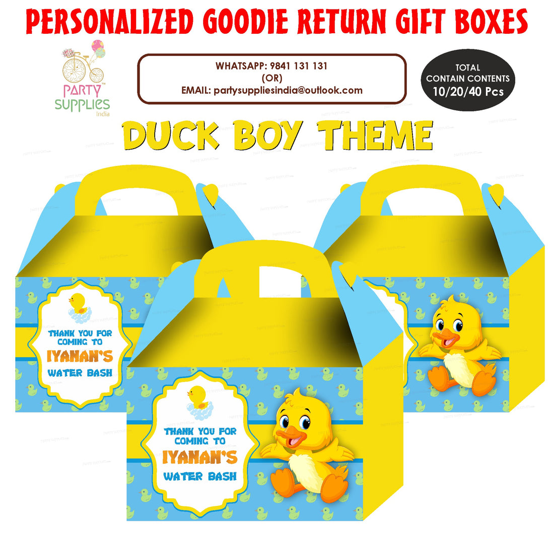 Duck Boy theme Goodie Return Gift Boxes