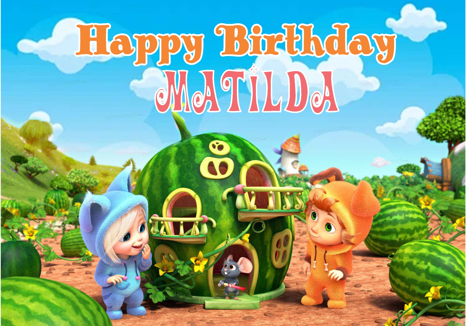 Dave &amp; Ava  Theme  Customized  Backdrop