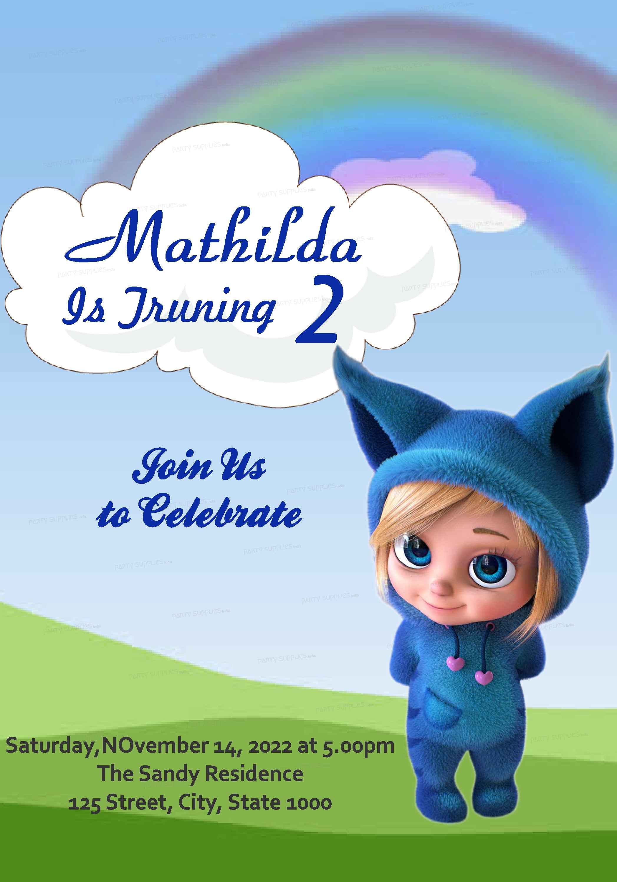 Dave &amp; Ava  Theme Customized Invite