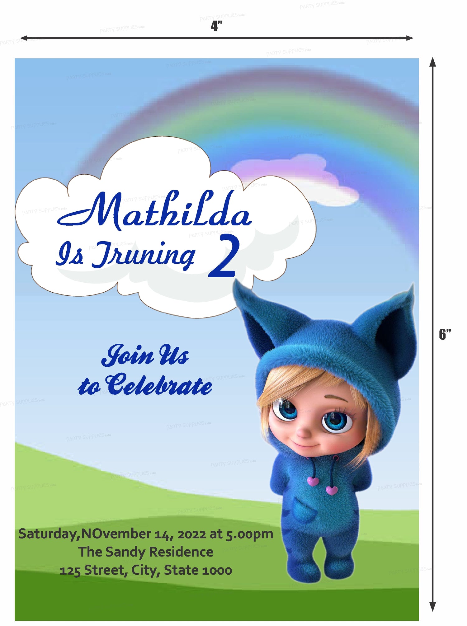 Dave &amp; Ava  Theme Customized Invite