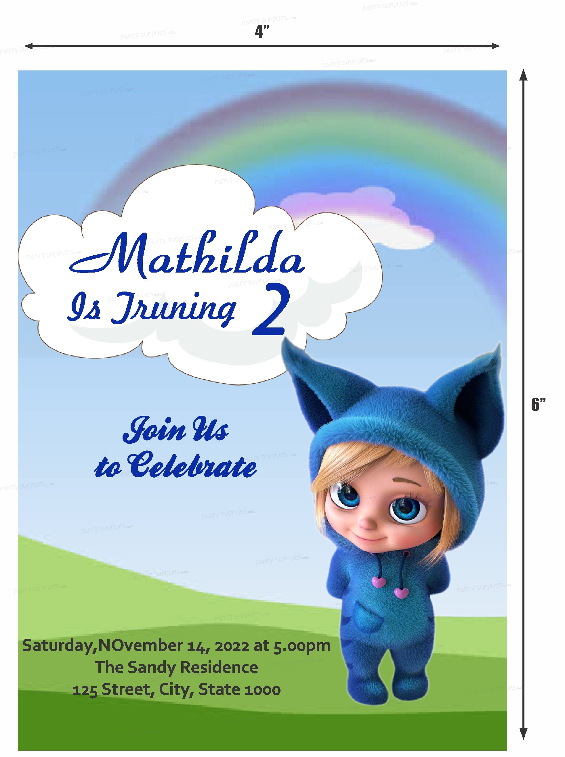 Dave &amp; Ava  Theme Customized Invite