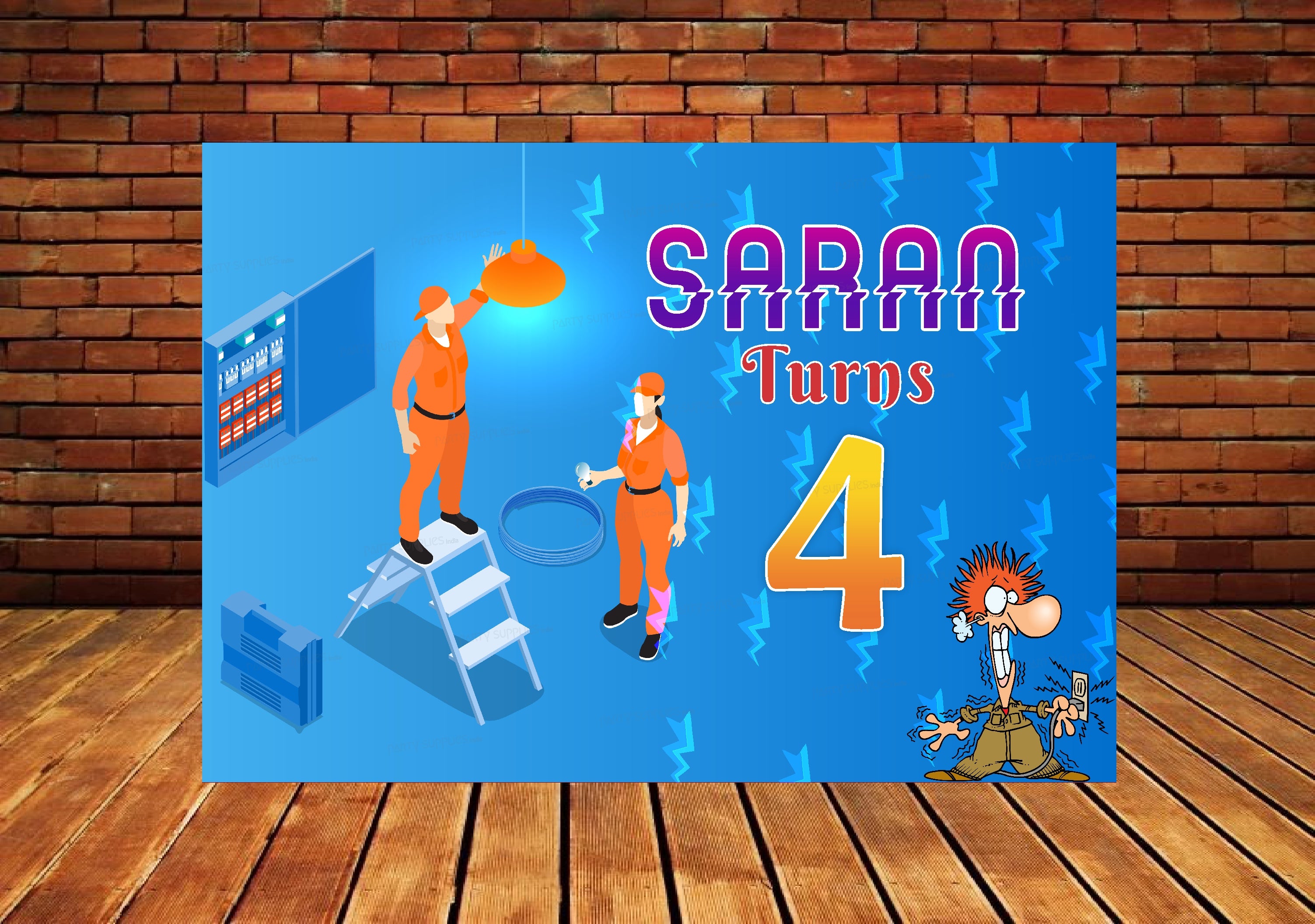 Electrician Theme Backdrop