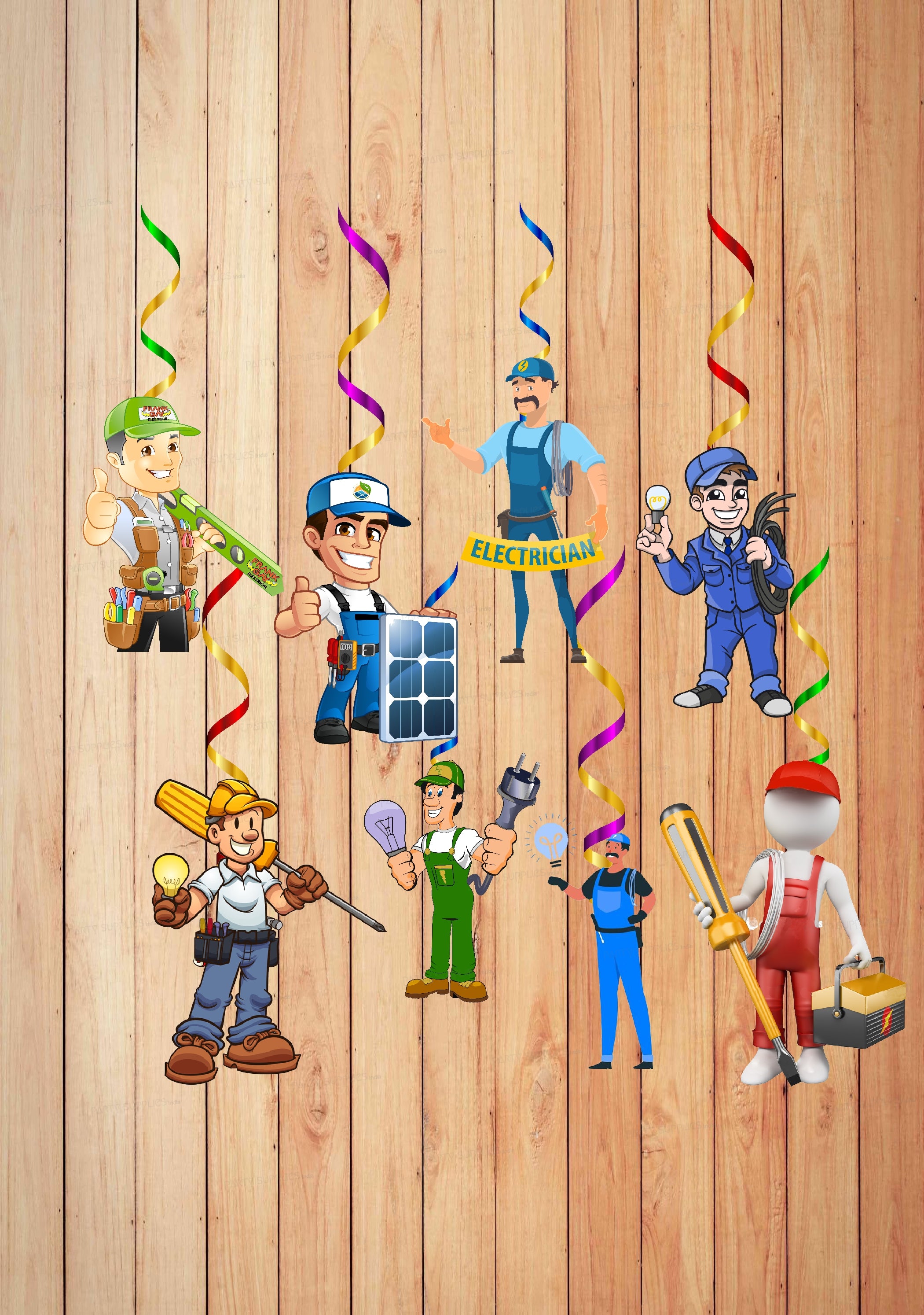 Electrician  Theme  Swirls